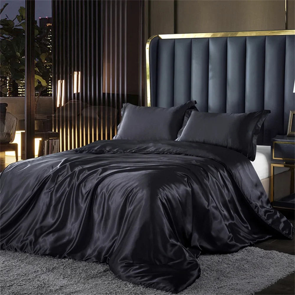 DecorBites™ Luxurious Solid Silk Bedding Set - Various Sizes