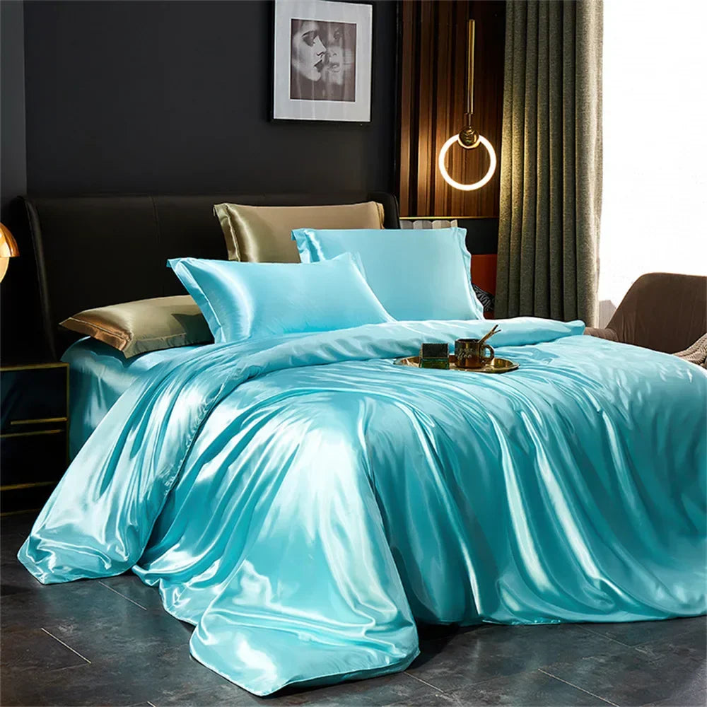 DecorBites™ Luxurious Solid Silk Bedding Set - Various Sizes
