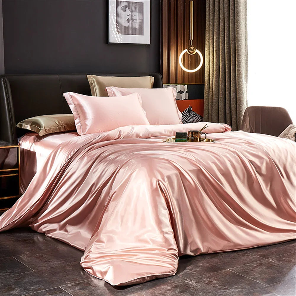 DecorBites™ Luxurious Solid Silk Bedding Set - Various Sizes