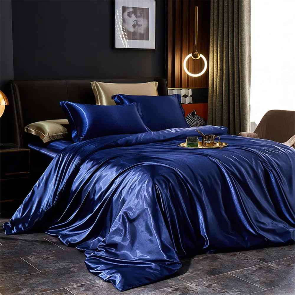 DecorBites™ Luxurious Solid Silk Bedding Set - Various Sizes