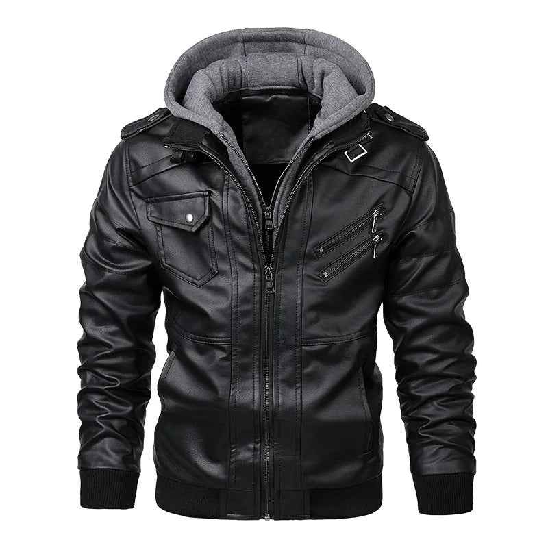 WTN Men's PU Leather Biker Jacket – Autumn Casual