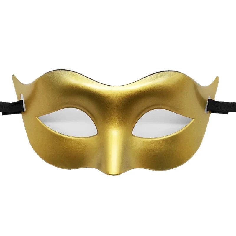 Masquerade Half Face Mask – Elegant Black & White Retro Design