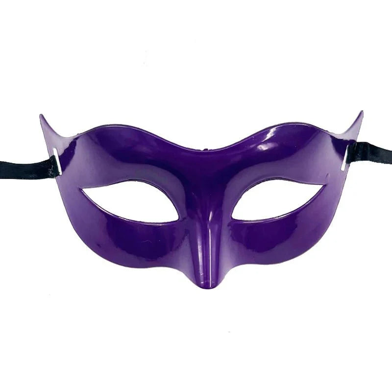 Masquerade Half Face Mask – Elegant Black & White Retro Design