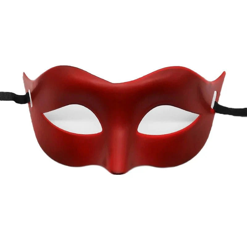 Masquerade Half Face Mask – Elegant Black & White Retro Design