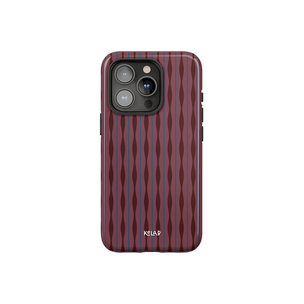 Mulberry | Burgundy Wavy Textured iPhone Case