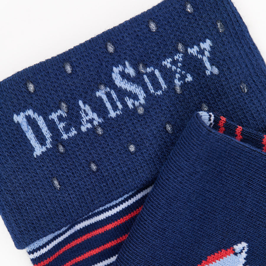 Navy Ole Miss Helmet Dress Socks