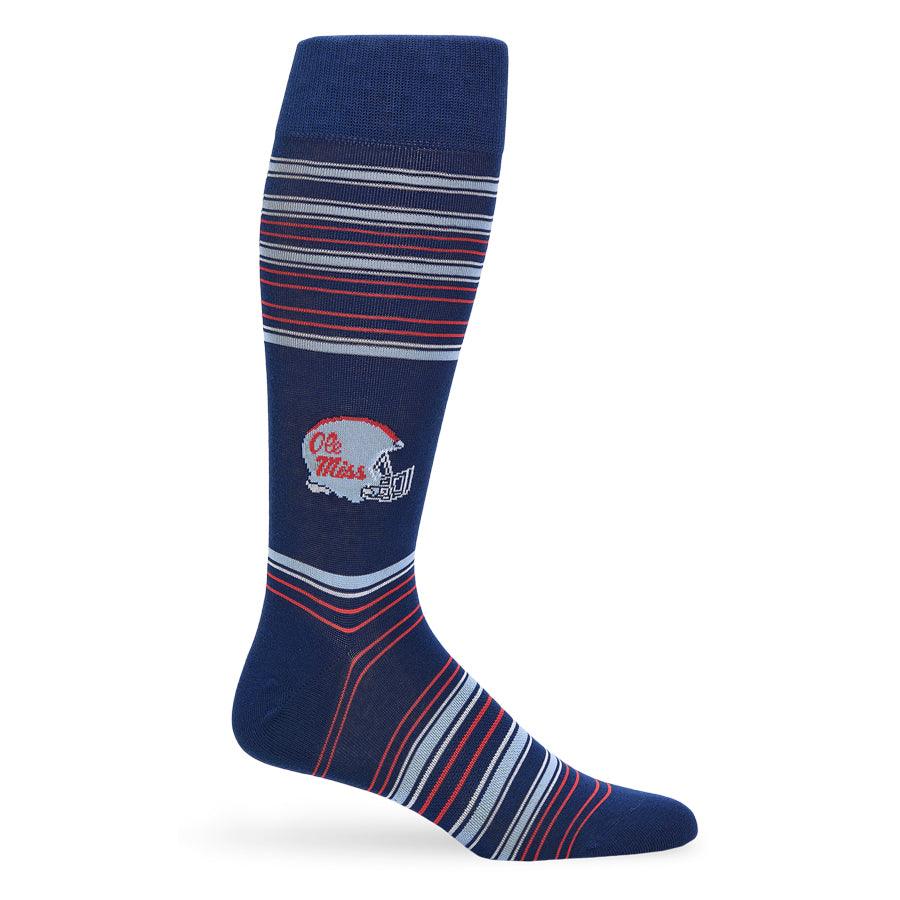 Navy Ole Miss Helmet Dress Socks