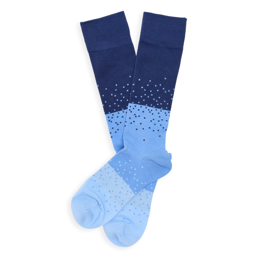 Navy Ombre Dot Dress Socks