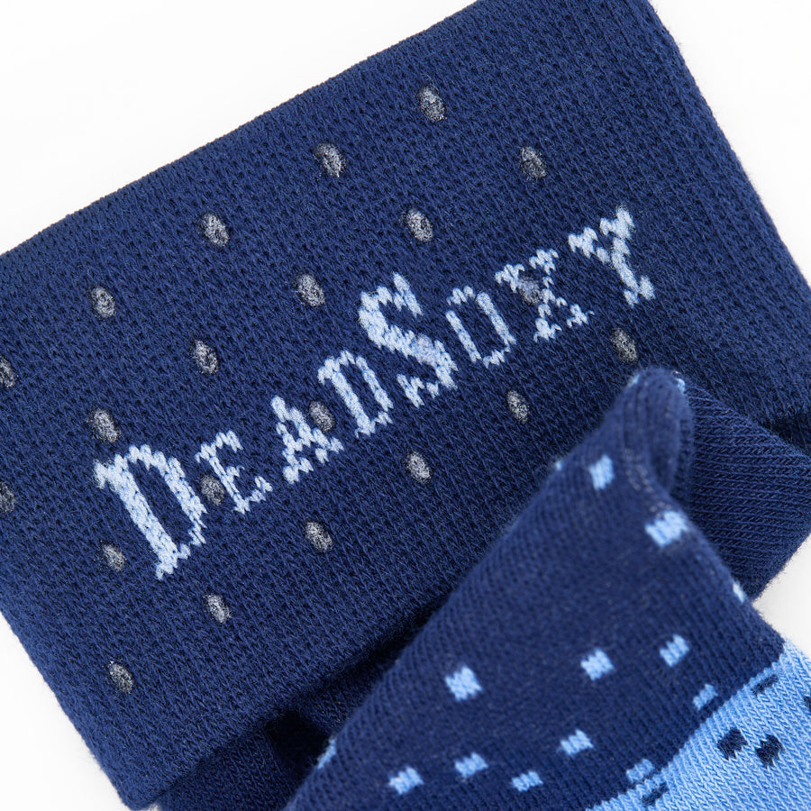 Navy Ombre Dot Dress Socks