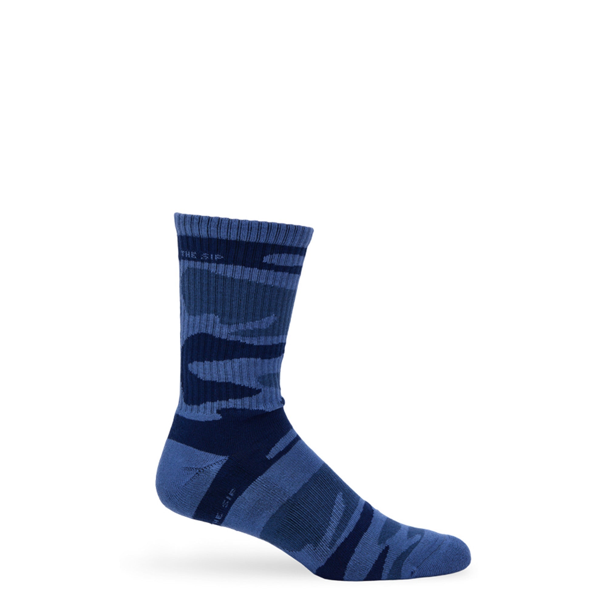 Navy Sip Camo Casual Crew Socks