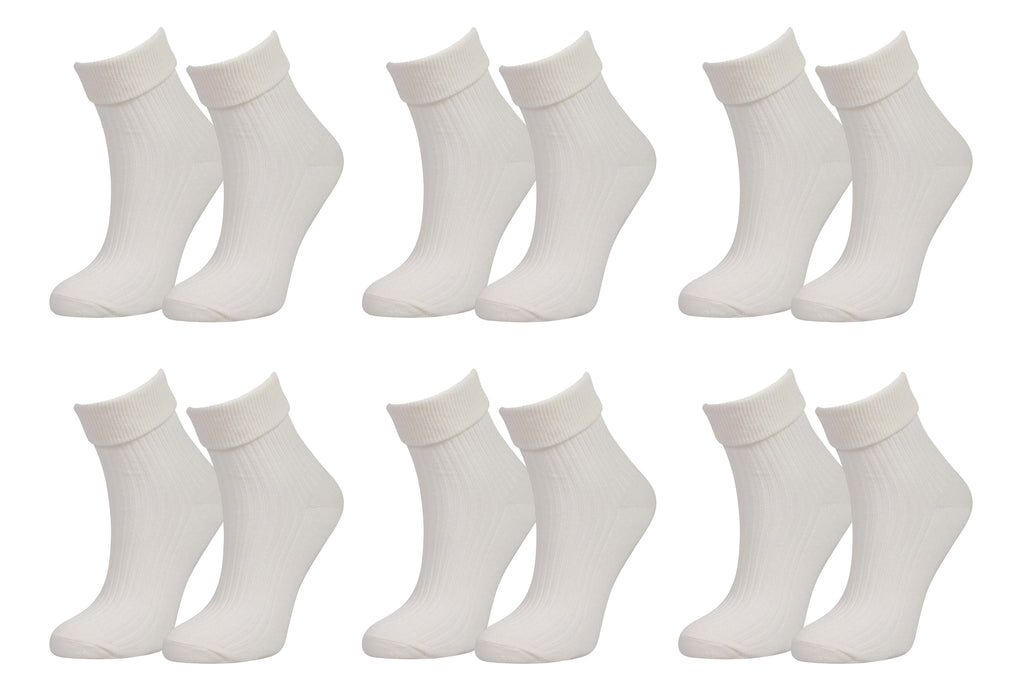 tittimitti Women’s Organic Cotton Crew Socks 6-Pack – Breathable Everyday Comfort Socks