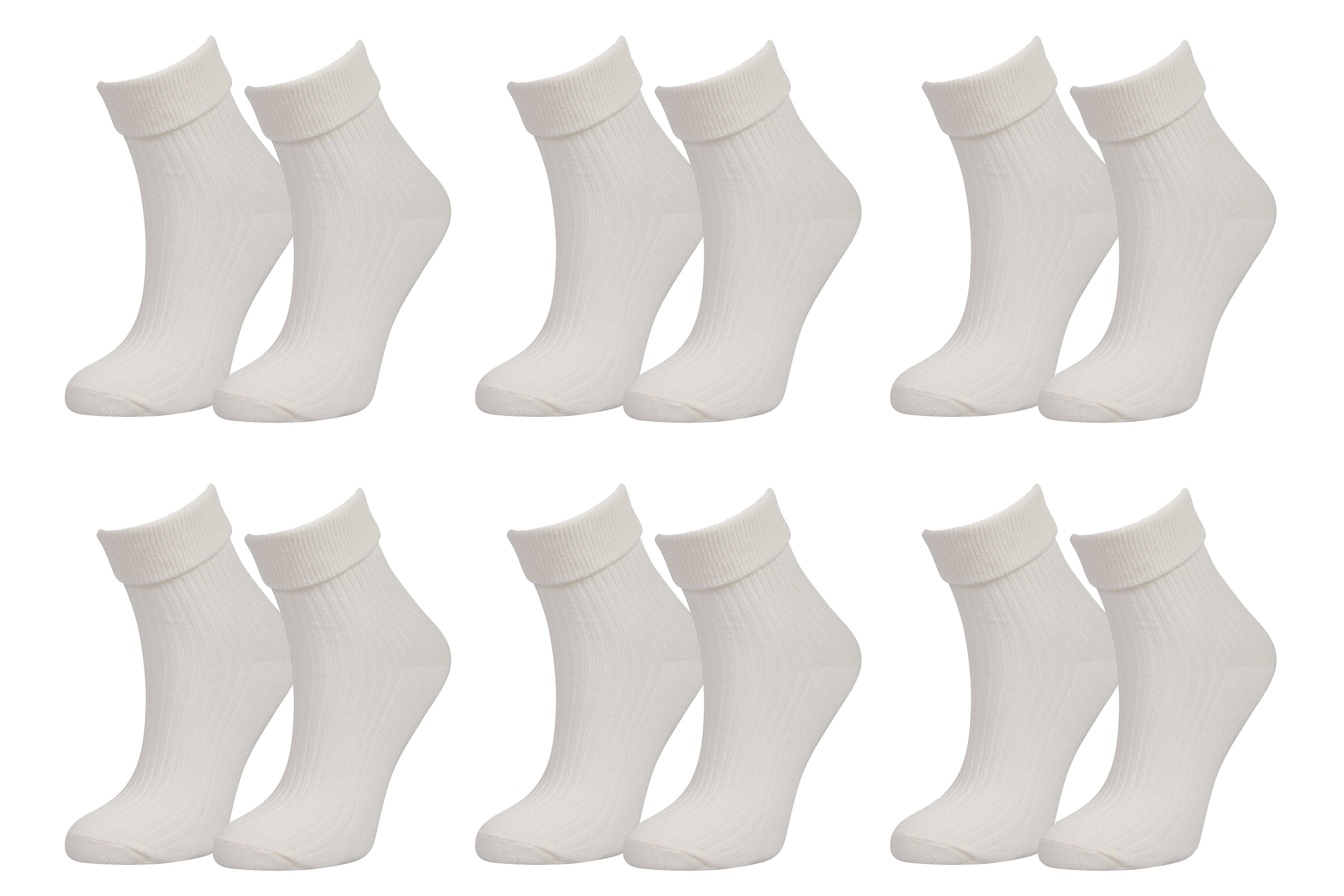 tittimitti Women’s Organic Cotton Crew Socks 6-Pack – Breathable Everyday Comfort Socks