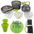 Lightweight Folding Non-stick Camping Cookware and Tableware Set