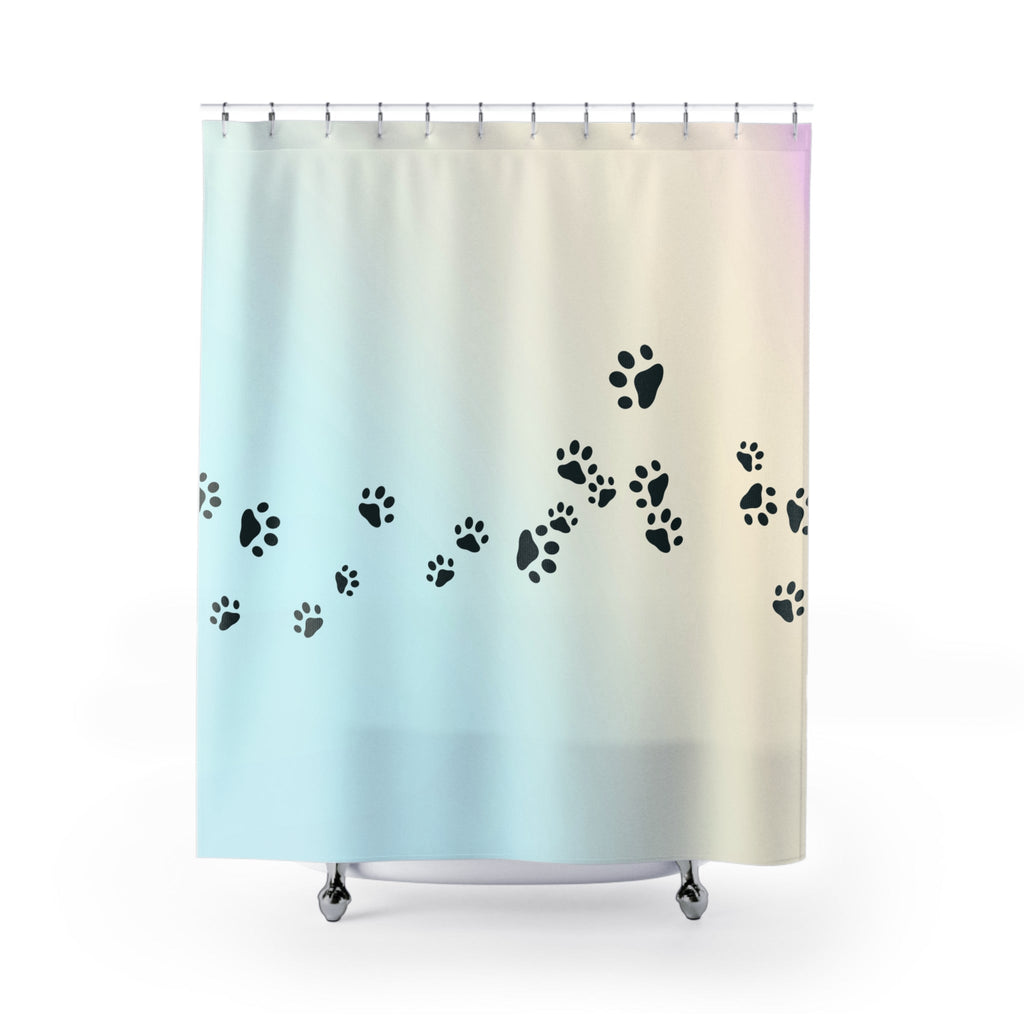Paw Print Shower Curtain - Pet Lover's Home Decor