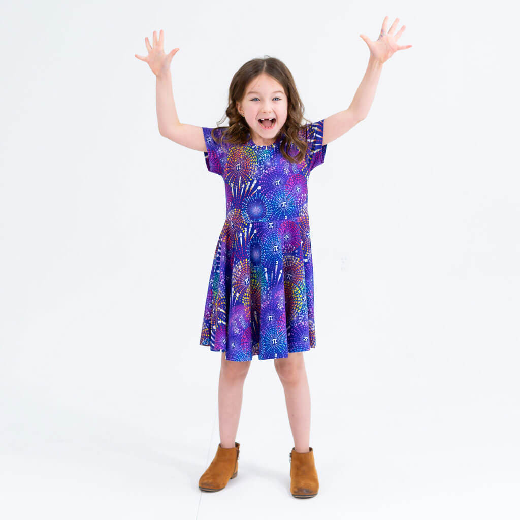 "Pi-rotechnics" Pi Fireworks Super Twirler Dress with Pockets