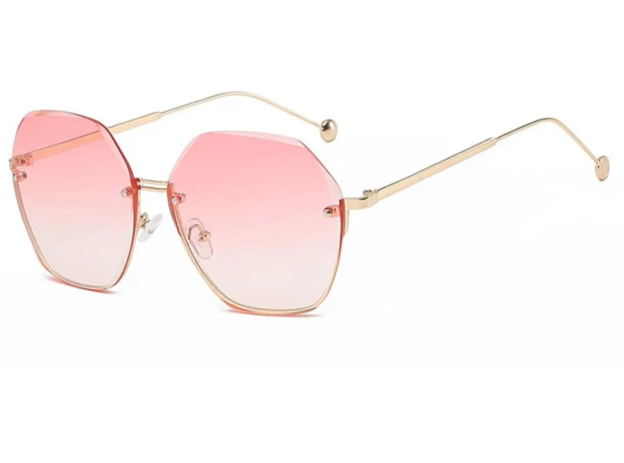Polygonal Metal Sunglasses – Retro Luxury UV protection Eyewear