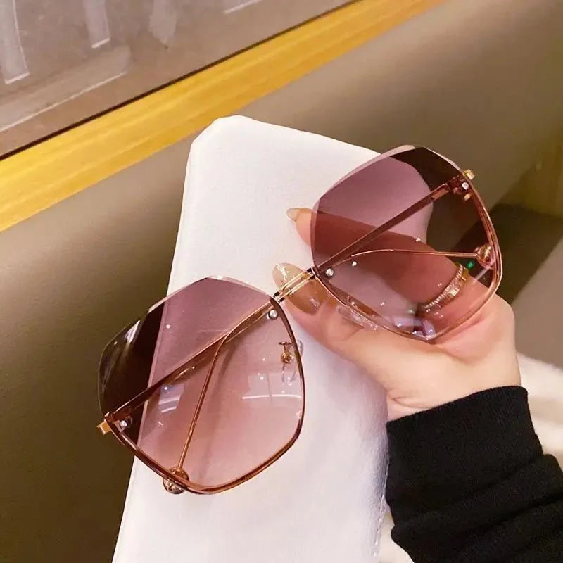 Polygonal Metal Sunglasses – Retro Luxury UV protection Eyewear