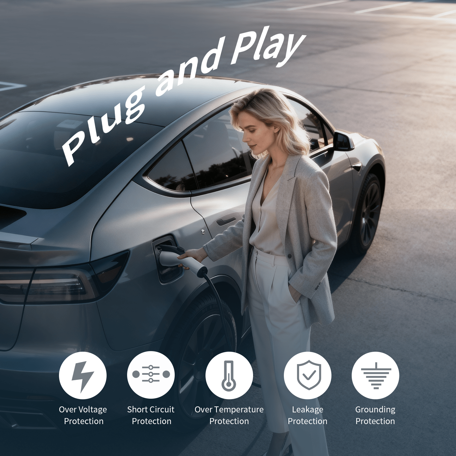 Portable EV Charger | 3.5KW AC | APP Control Wallbox
