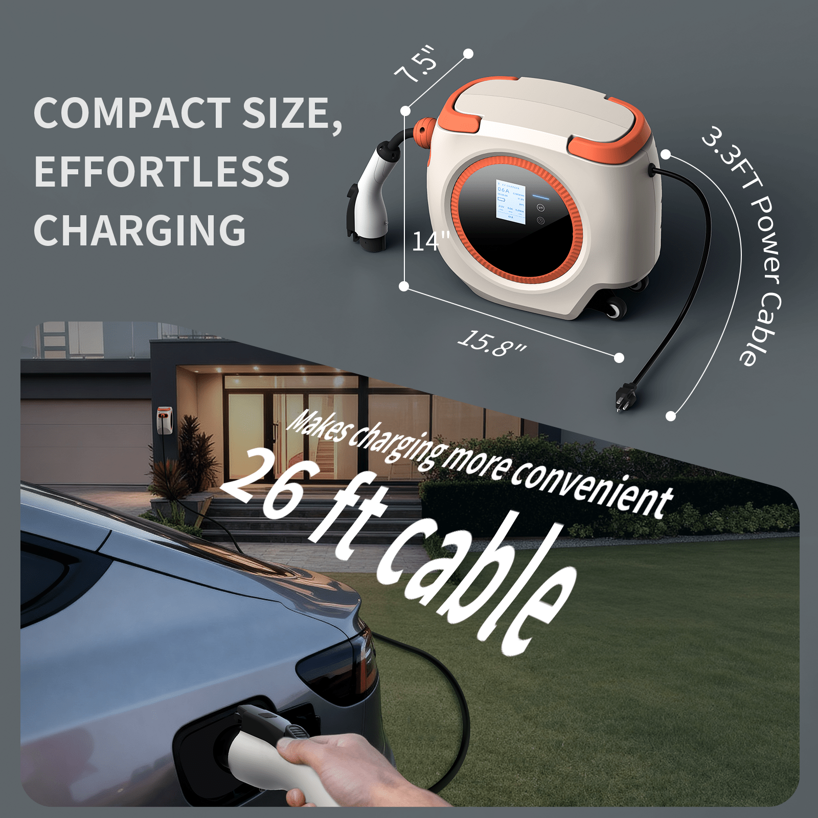 Portable EV Charger | 3.5KW AC | APP Control Wallbox