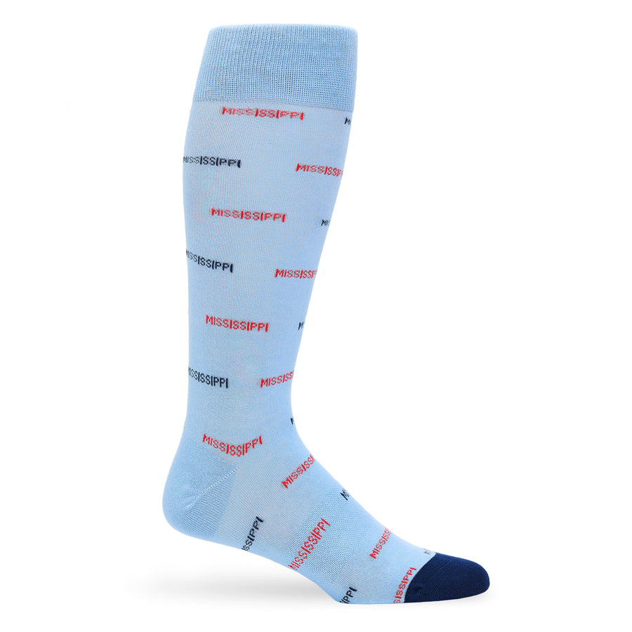 Powder Blue Mississippi Dress Socks