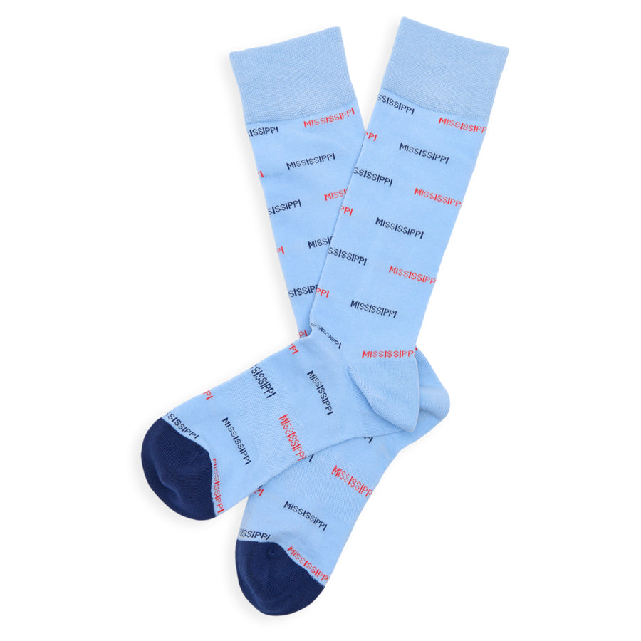 Powder Blue Mississippi Dress Socks