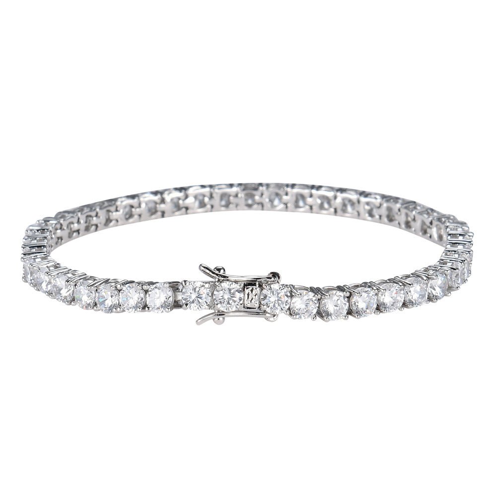 Tennis Chain Copper Zircon Single Row Hip Hop Bracelet