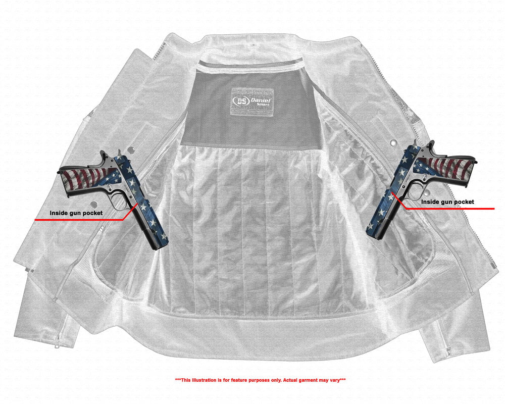 Men's Textile Scooter Style Jacket w/ Reflective Skulls