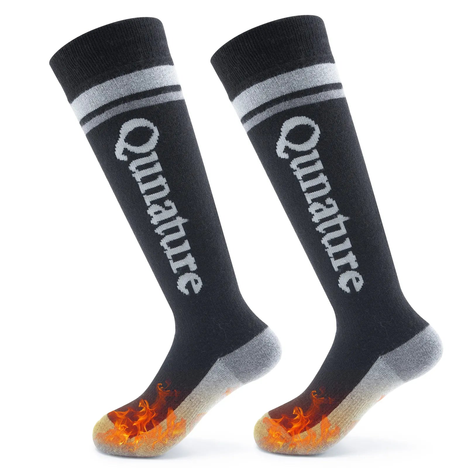 Kids Wool Blend Ski Socks, Cold Weather Knee-high Warm Socks for Winter