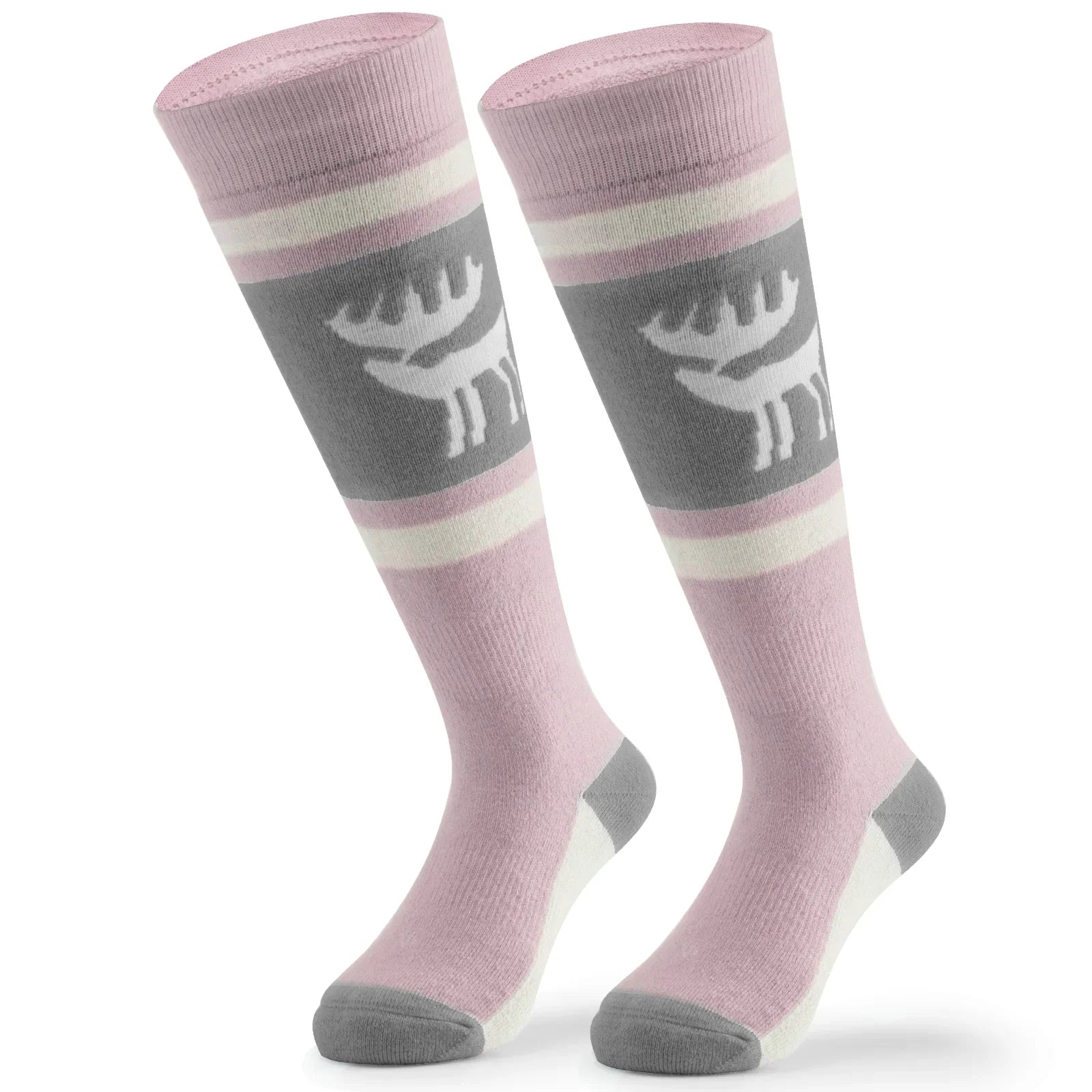 Wool Blend Kids Ski Socks, Knee-high Warm Thermal Snowboard Skating Socks for Boys & Girls