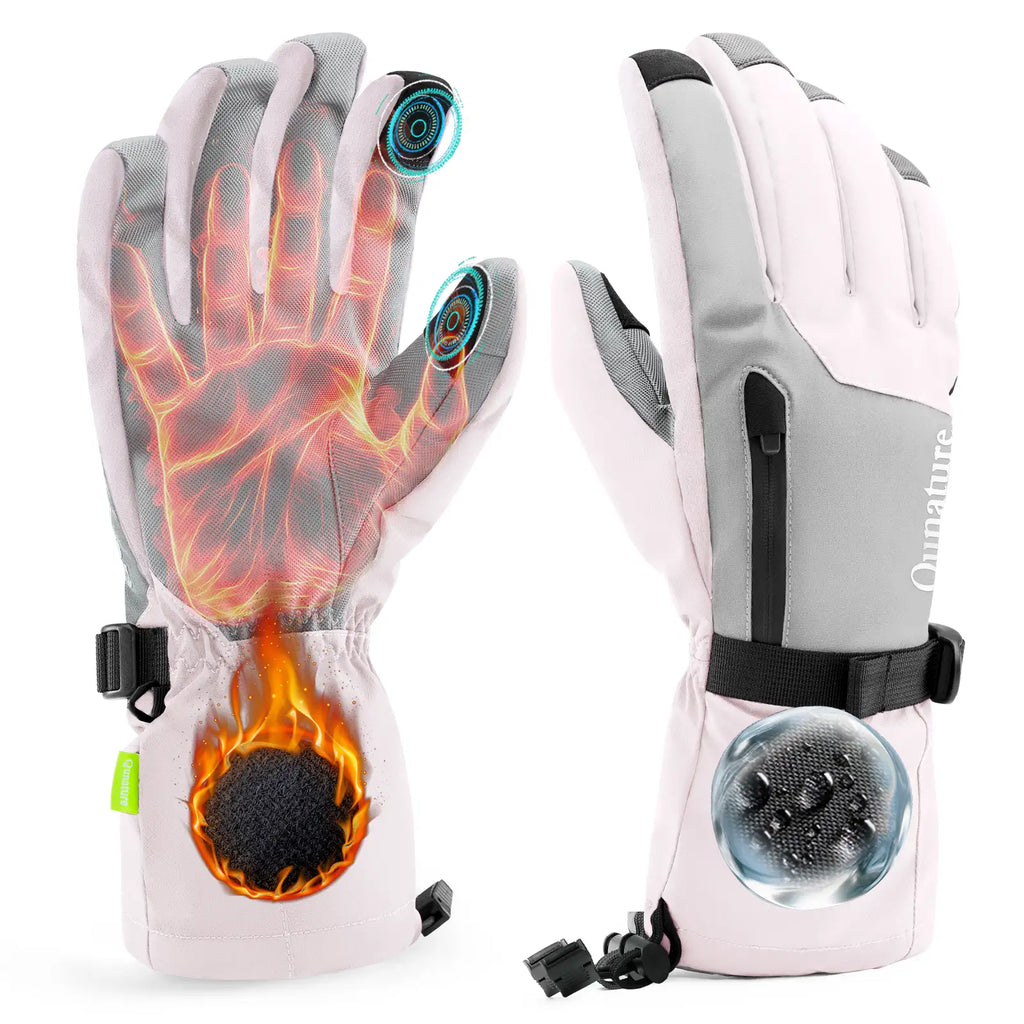 Waterproof Insulated Split-Finger Ski Gloves with Touchscreen Design