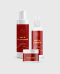 Natural Skincare Trio for Radiant Skin Cleanser Toner& Cream