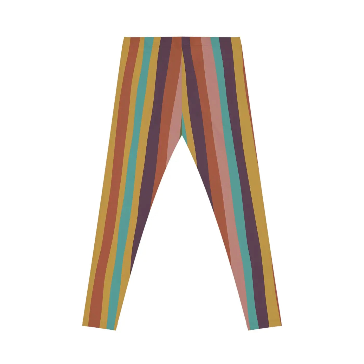 Retro Rainbow Stripe Leggings - Vintage Vibes Activewear - DipaliZ