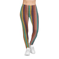 Retro Rainbow Stripe Leggings - Vintage Vibes Activewear - DipaliZ
