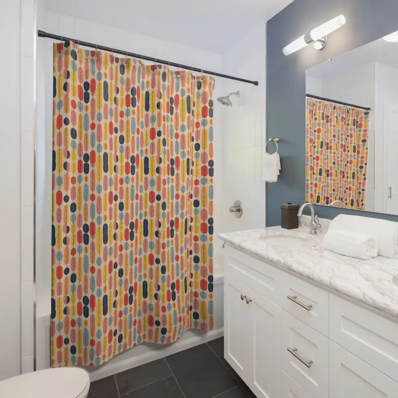 Rad Retro Style Shower Curtains - Vintage Vibes for Bathrooms - DipaliZ