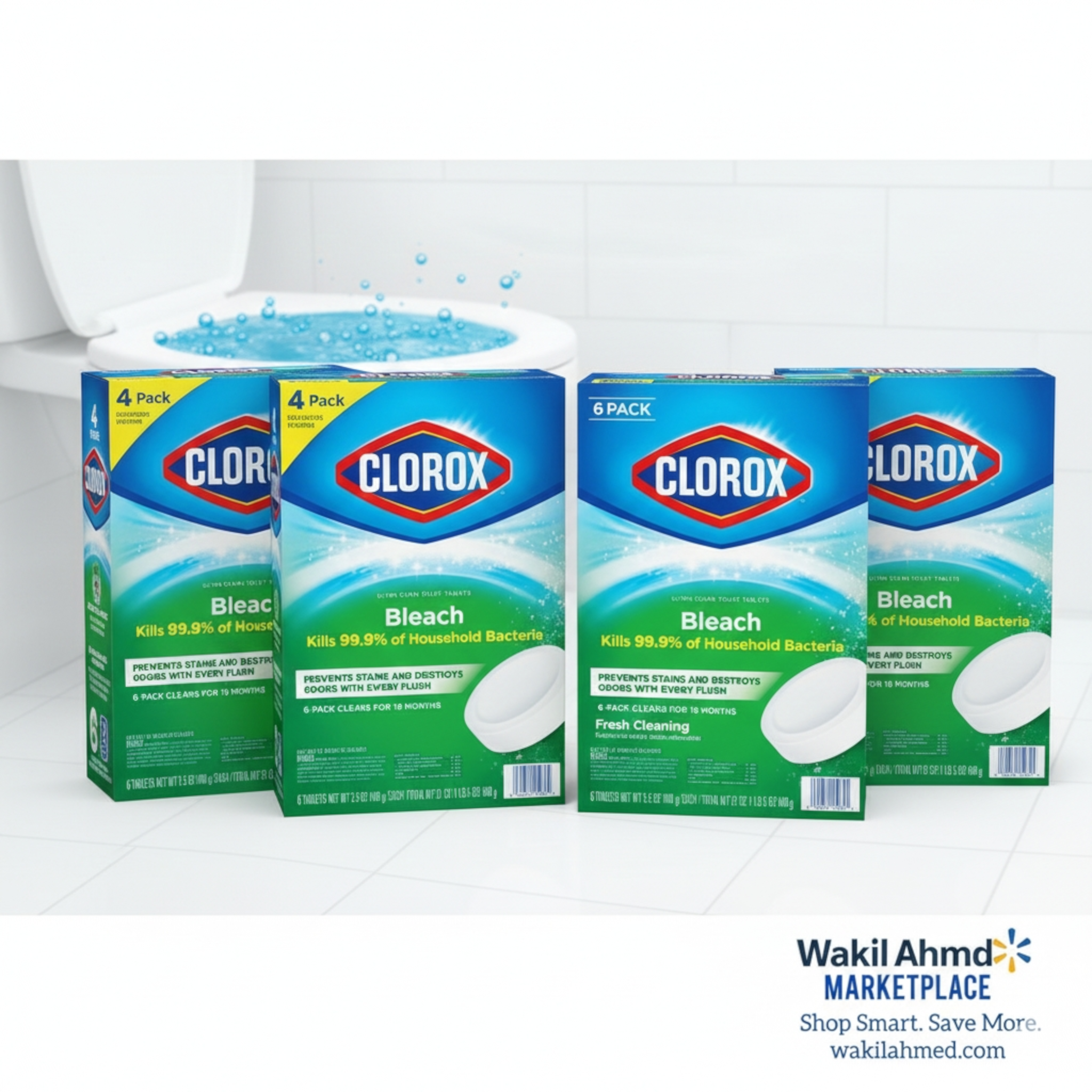 Clorox Toilet Bowl Cleaner Tablets Bleach – Ultra Clean & Long-Lasting