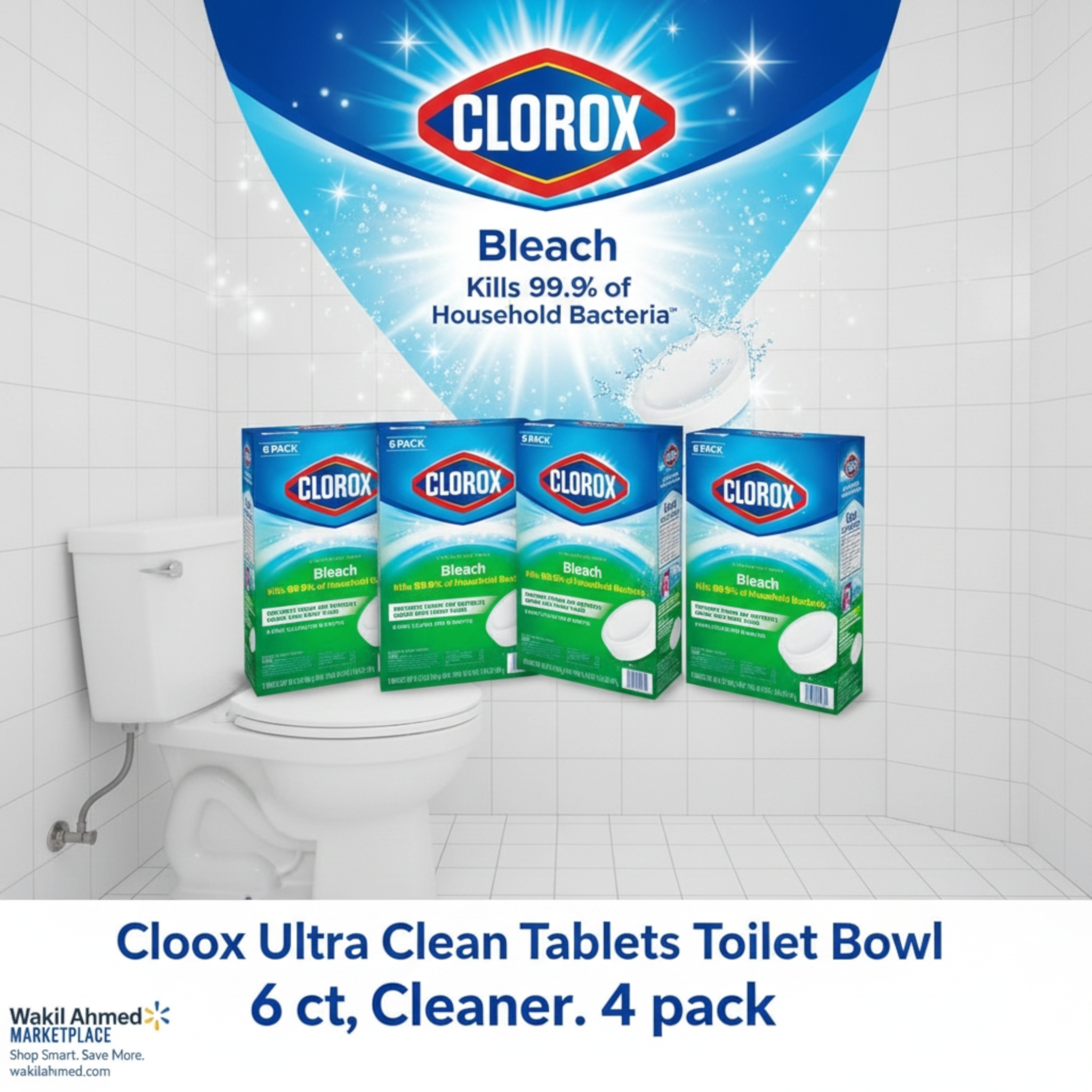 Clorox Toilet Bowl Cleaner Tablets Bleach – Ultra Clean & Long-Lasting