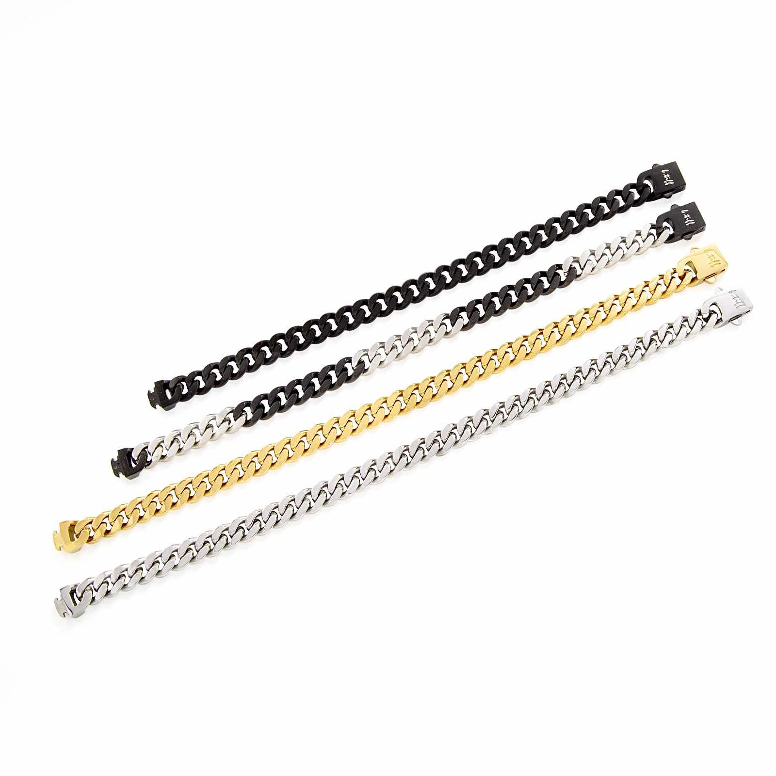 BG138W B.Tiff 8mm Flat Cuban Link Bracelet