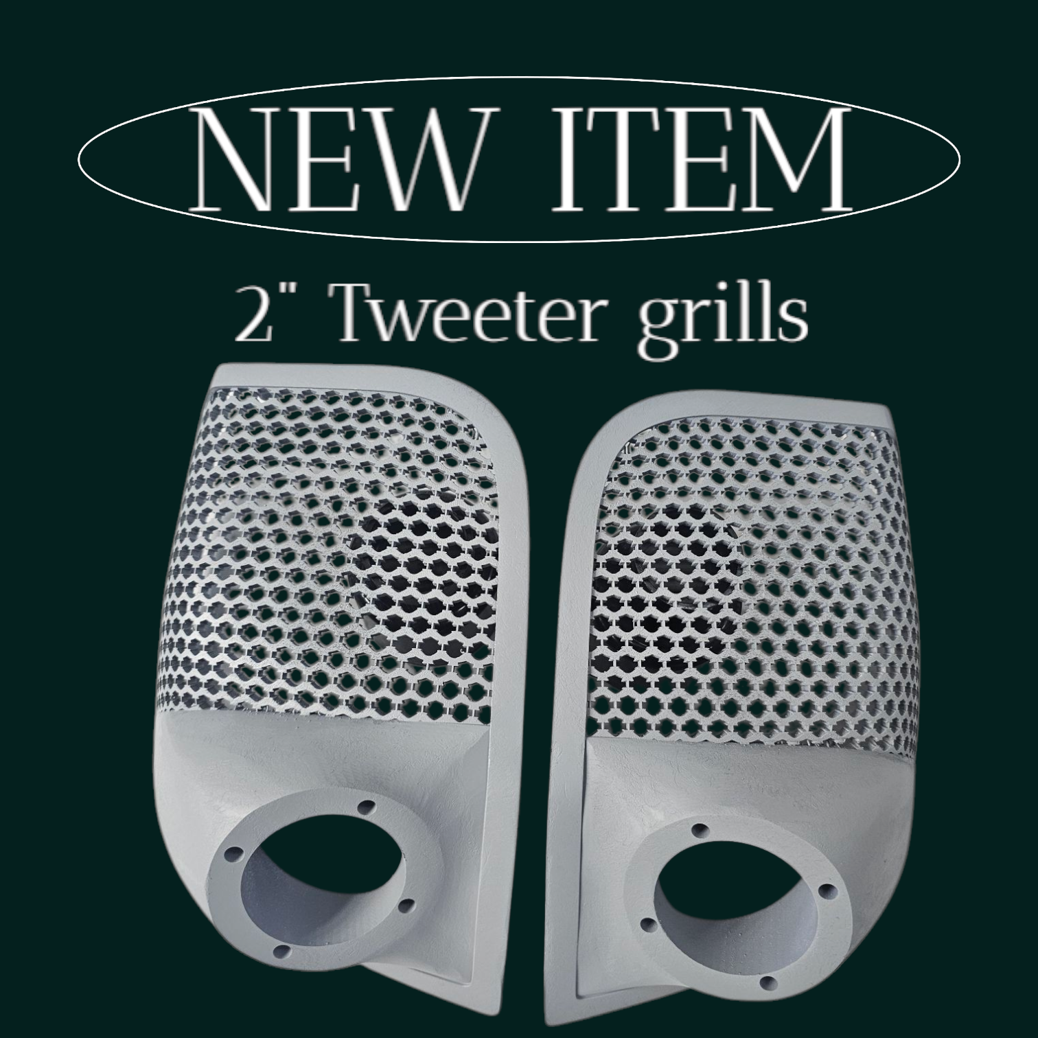 14-24 Harley Davidson bag lid Speaker Grill Cover 2" tweeter