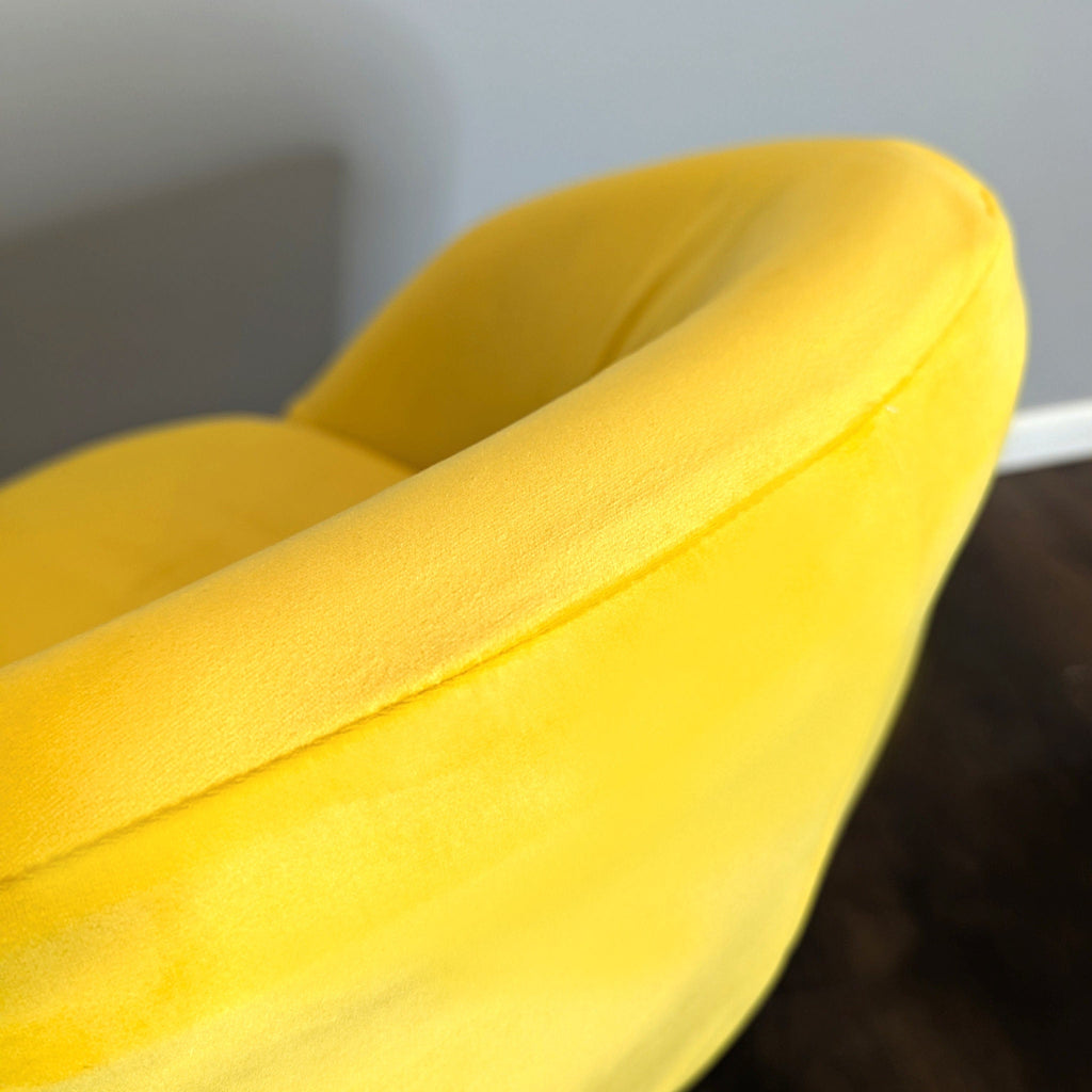 Bright Yellow Velvet Slipcover – Compatible with IKEA Skruvsta Chair