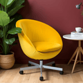 Bright Yellow Velvet Slipcover – Compatible with IKEA Skruvsta Chair