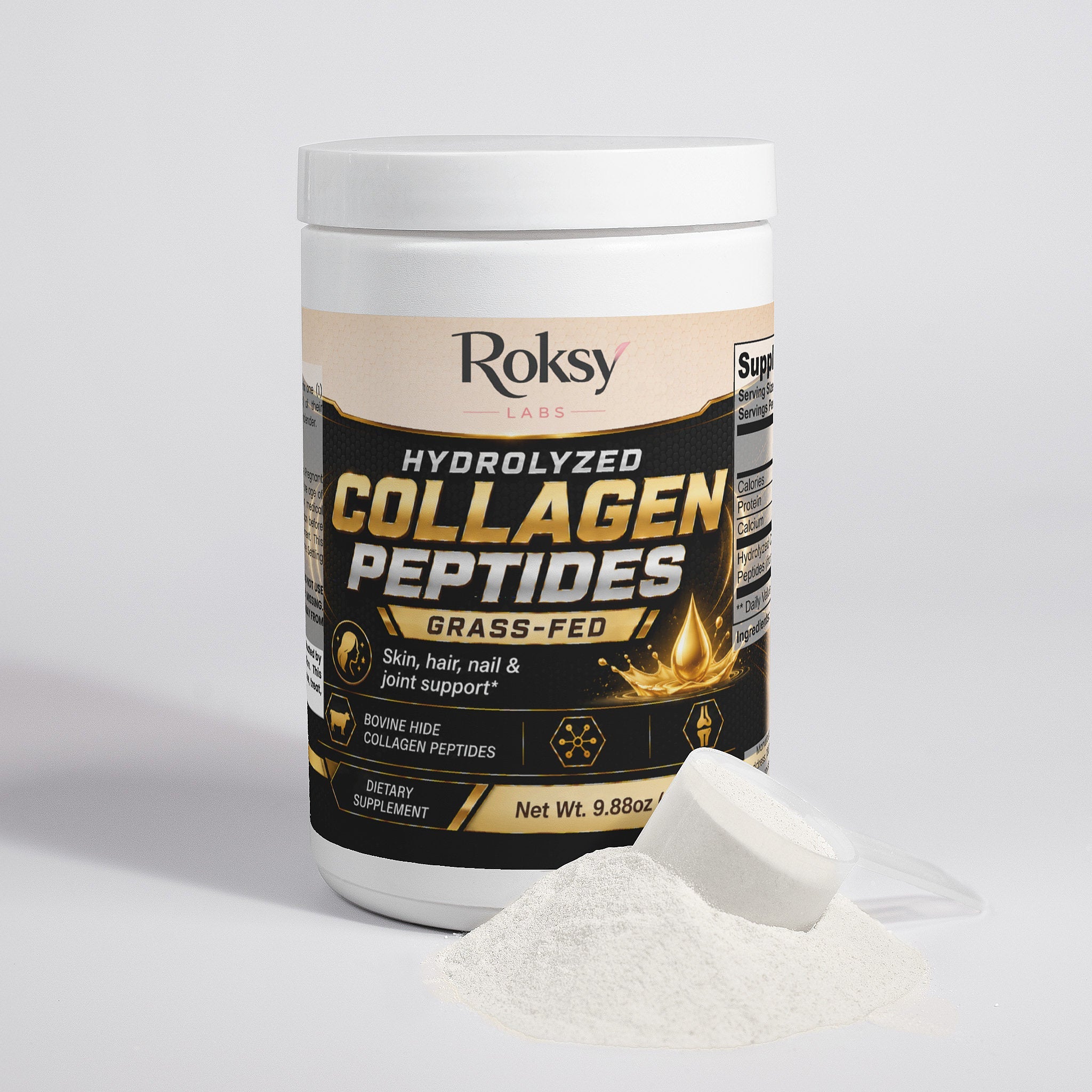Grass Fed Hydrolyzed Collagen Peptides for Skin & Hair Health