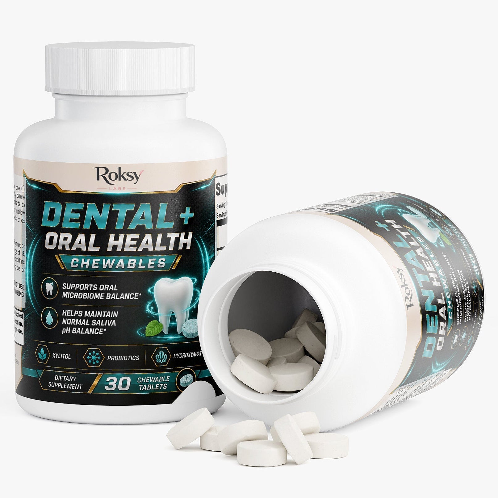 Dental Oral Health Chewables, 30 Chewable Tablets Oral Health Hygiene
