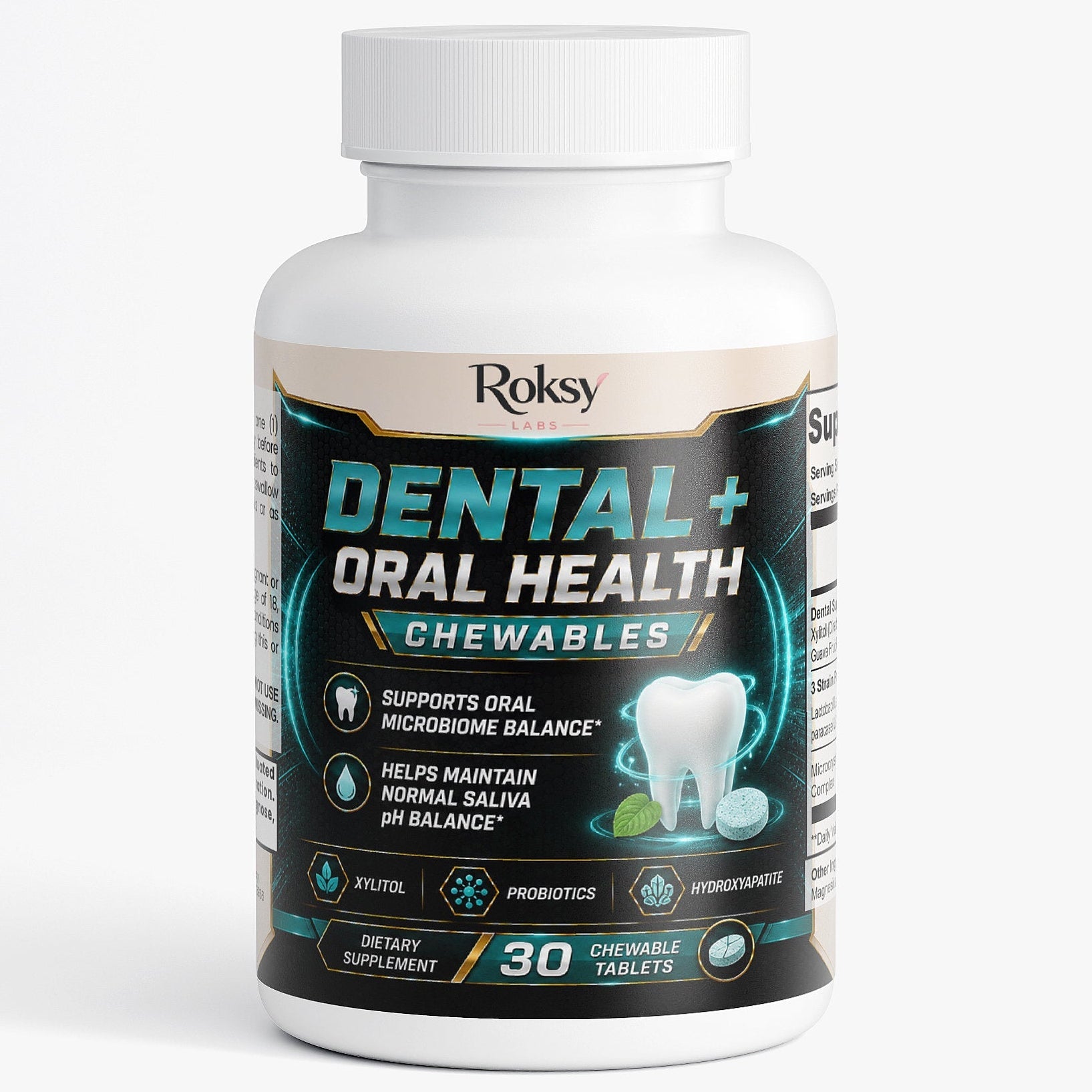 Dental Oral Health Chewables, 30 Chewable Tablets Oral Health Hygiene