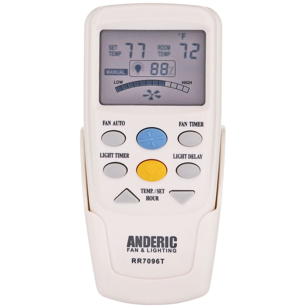 Anderic RR7096T Thermostatic Ceiling Fan Remote Control with Fan Timer Key | 303 MHz | CHQ7096T, CHQ8BT7096T