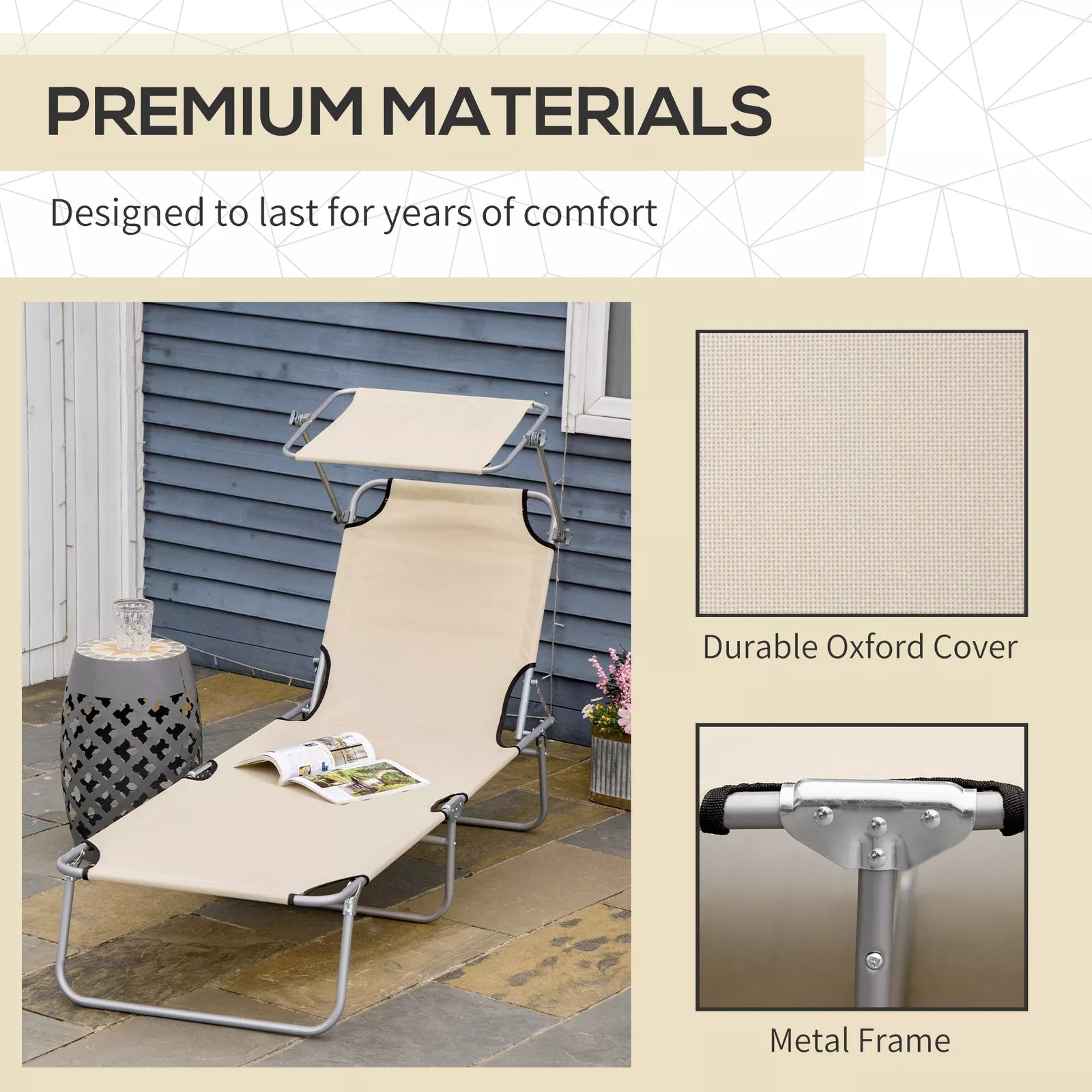 Macias Portable Outdoor Lounge Chair