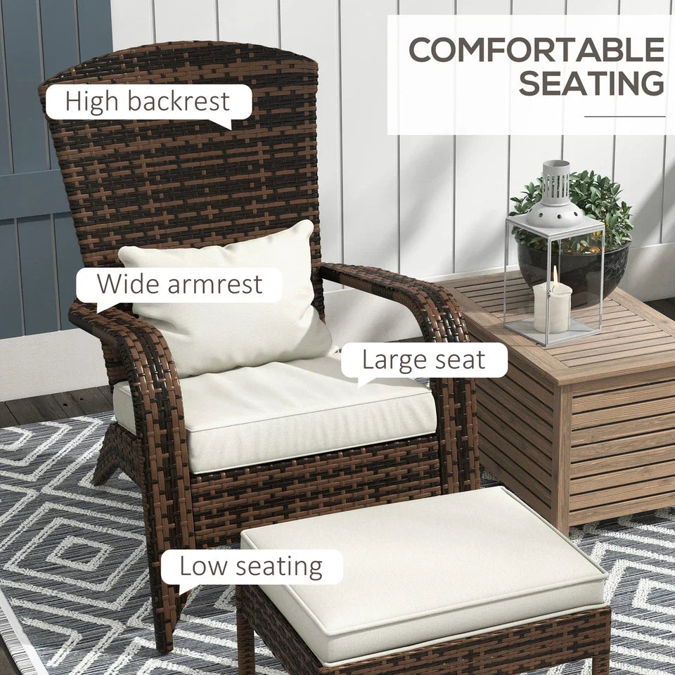 Moore Rattan Adirondack Chair