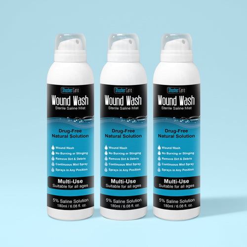 5% Saline Wound Wash 180ml – Sterile Saline Spray for Minor Cuts & Irrigation