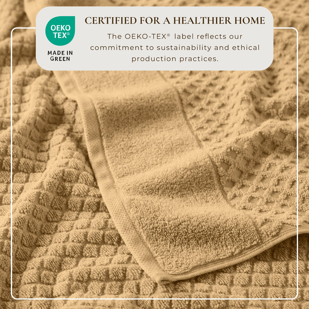 Cotton Diamond Waffle Weave Bath Towel Set - Grayson Collection