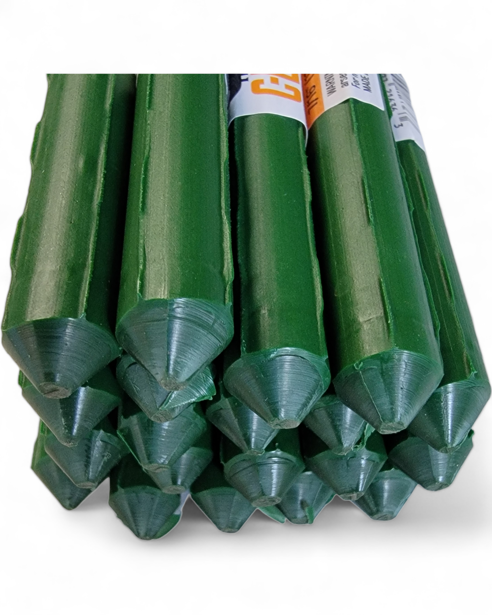 Sturdy Coated Steel Garden Stakes (available in lengths of: 2.5', 3', 4' and 5' - all 7/16" dia.)