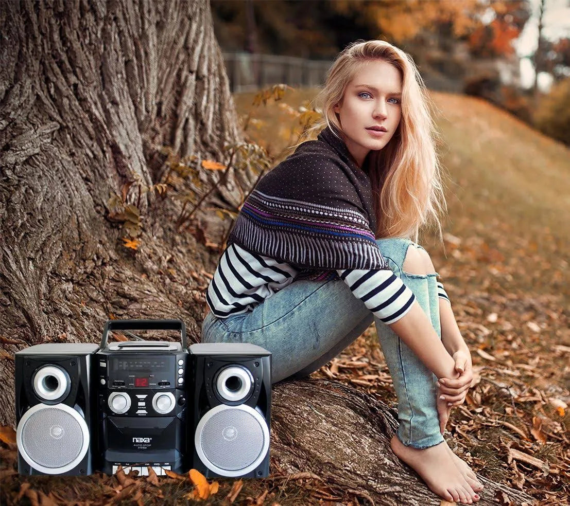 Naxa Portable CD Player with AM/FM Stereo Radio Cassette Player/Recorder